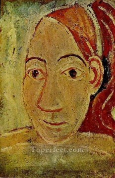 パブロ・ピカソ Painting - 頭の女性の顔 1906 年キュビスト パブロ ピカソ